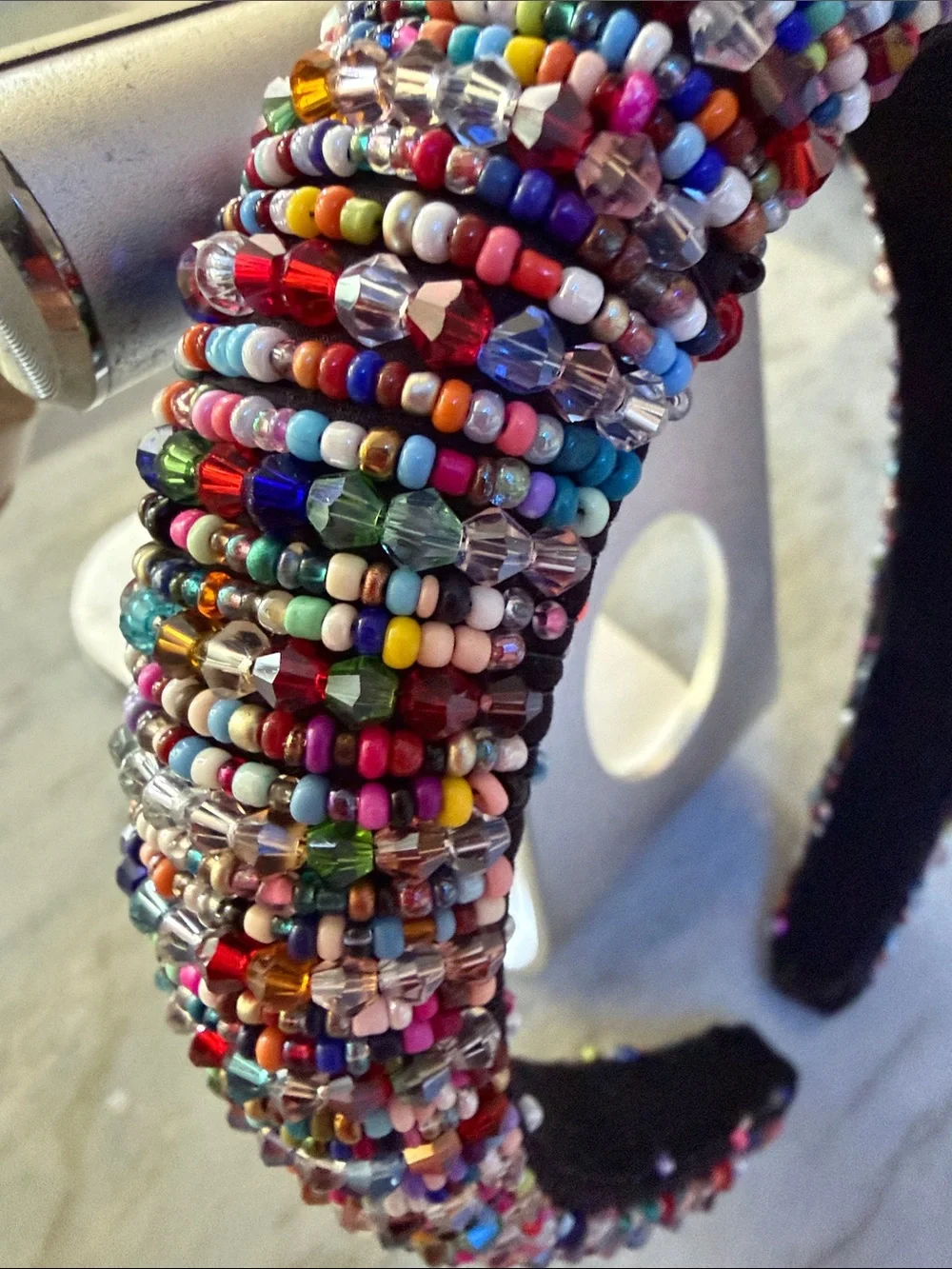 Multicolor Beaded Padded Headband